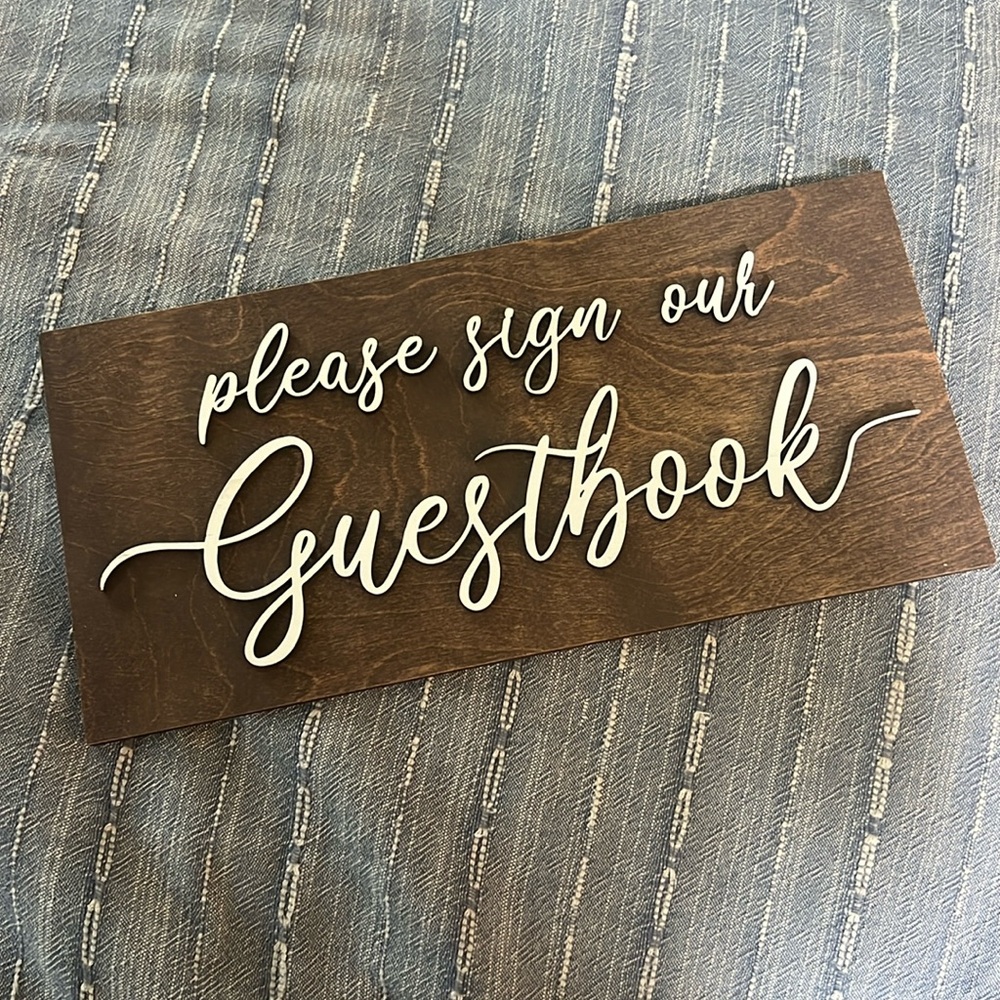 Wedding guestbook sign